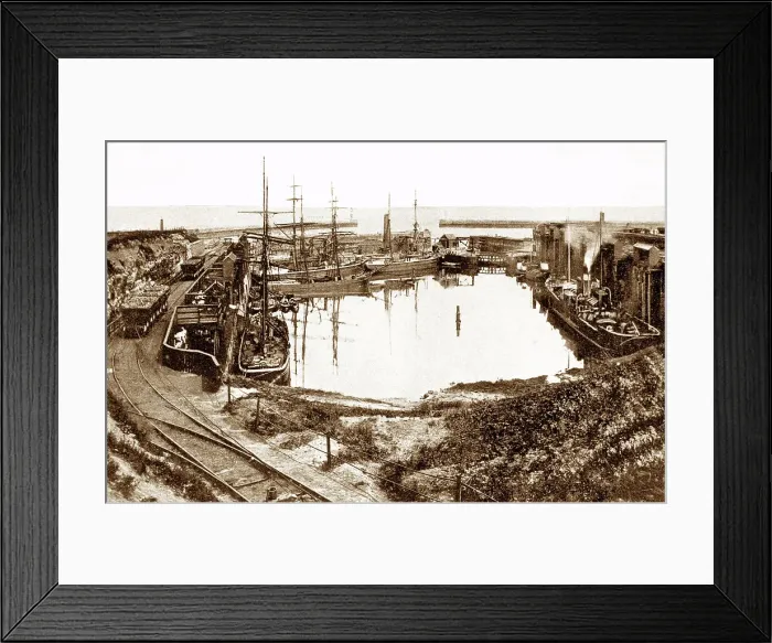 Framed Print : Seaham Harbour North Dock early 1900s Framed Print : Seaham Harbour North Dock early 1900s