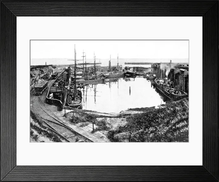 Framed Print : Seaham Harbour, North Dock early 1900's Framed Print : Seaham Harbour, North Dock early 1900's