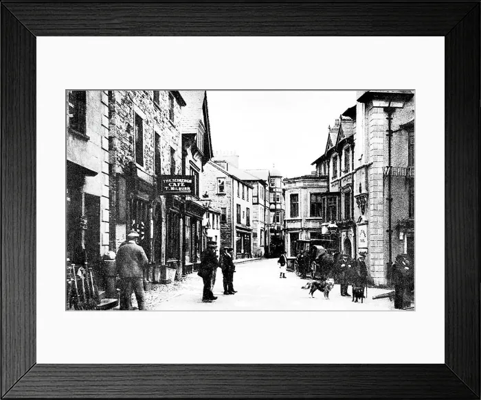 Framed Print : Sedbergh Market Place early 1900s Framed Print : Sedbergh Market Place early 1900s