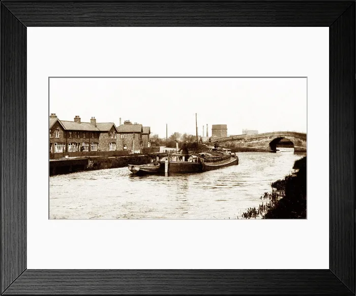 Framed Print : Canal at Selby, early 1900's Framed Print : Canal at Selby, early 1900's