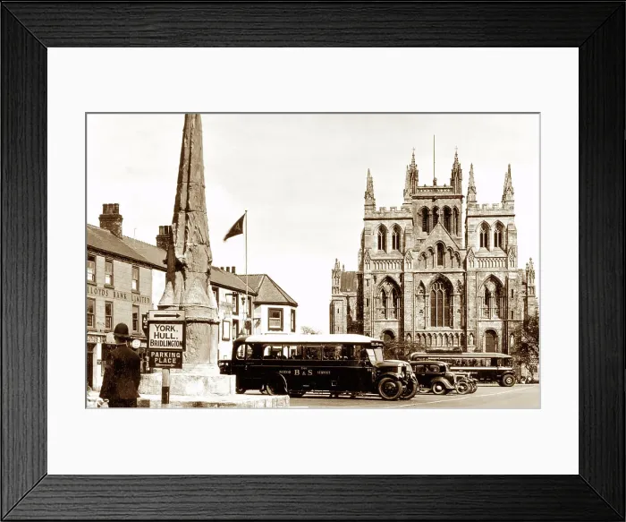 Framed Print : Selby Market Place early 1900's Framed Print : Selby Market Place early 1900's