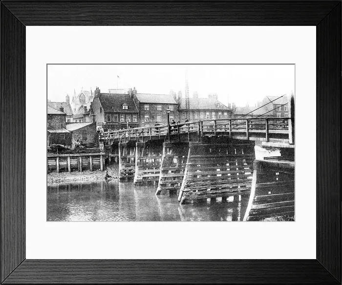 Framed Print : Selby Toll Bridge early 1900s Framed Print : Selby Toll Bridge early 1900s