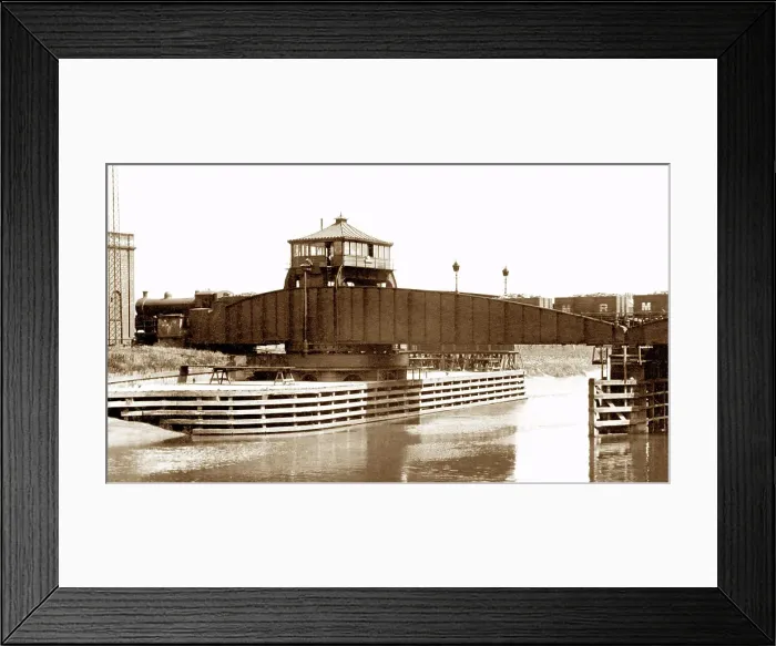 Framed Print : Selby Railway Bridge early 1900's Framed Print : Selby Railway Bridge early 1900's