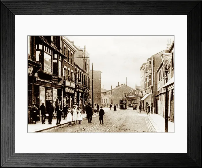 Framed Print : Longton Market Street early 1900s Framed Print : Longton Market Street early 1900s