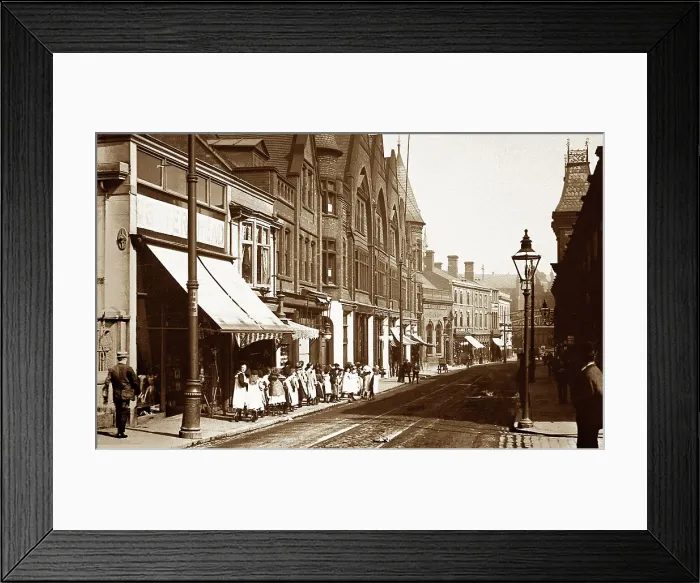Framed Print : Stafford Street, Longton early 1900's Framed Print : Stafford Street, Longton early 1900's
