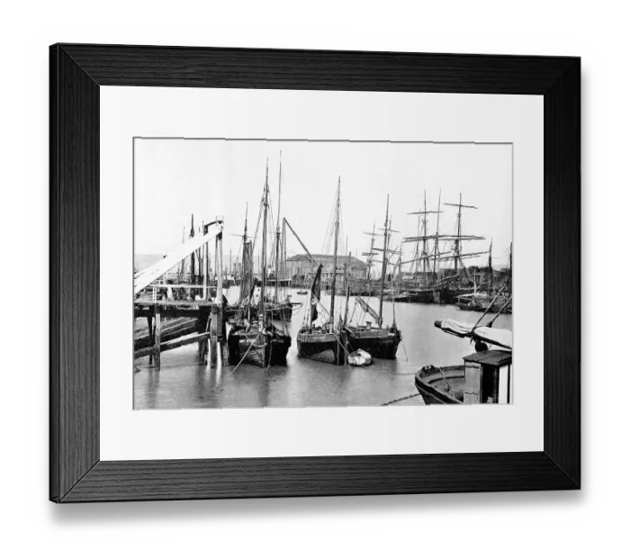 Framed Print : Newhaven Harbour early 1900s Framed Print : Newhaven Harbour early 1900s
