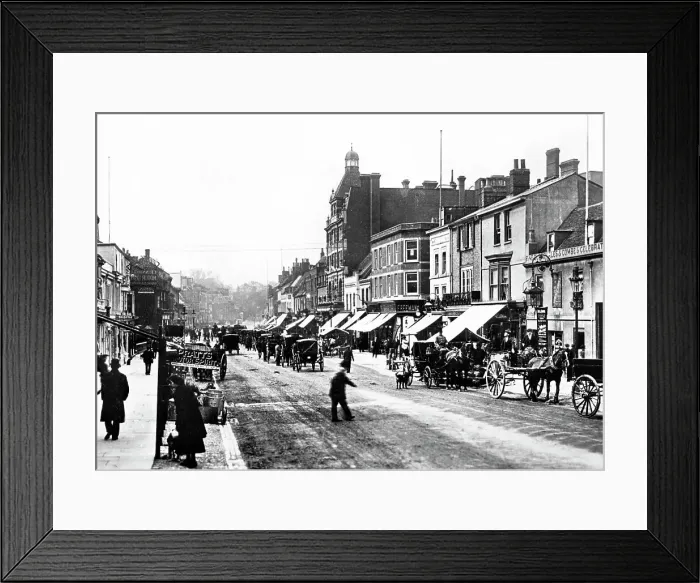 Framed Print : Newmarket High Street early 1900s Framed Print : Newmarket High Street early 1900s