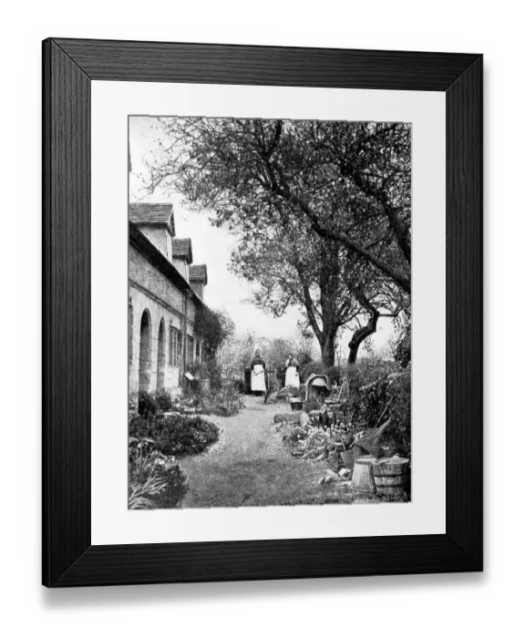 Framed Print : Chaddesley Corbett Almshouses early 1900s Framed Print : Chaddesley Corbett Almshouses early 1900s