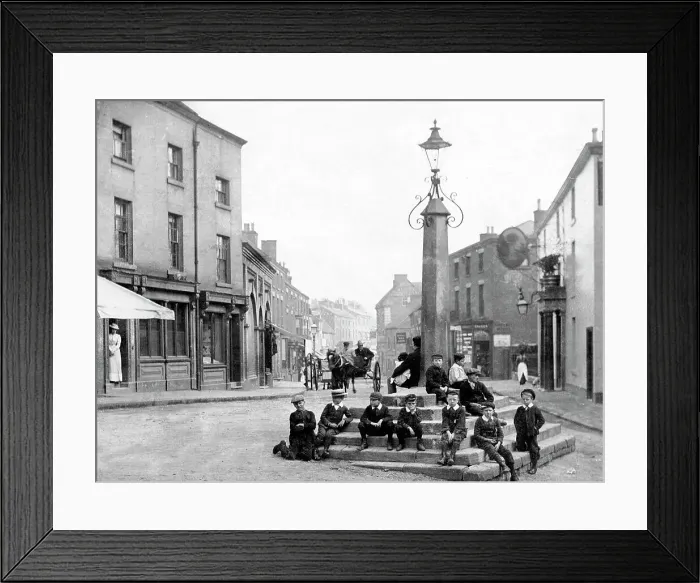 Framed Print : The Cross, Cheadle early 1900's Framed Print : The Cross, Cheadle early 1900's