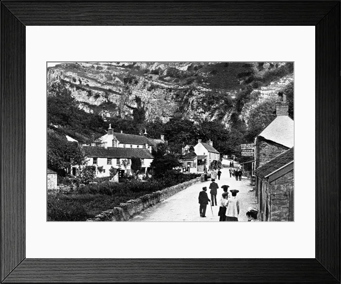 Framed Print : Cheddar Village early 1900's Framed Print : Cheddar Village early 1900's