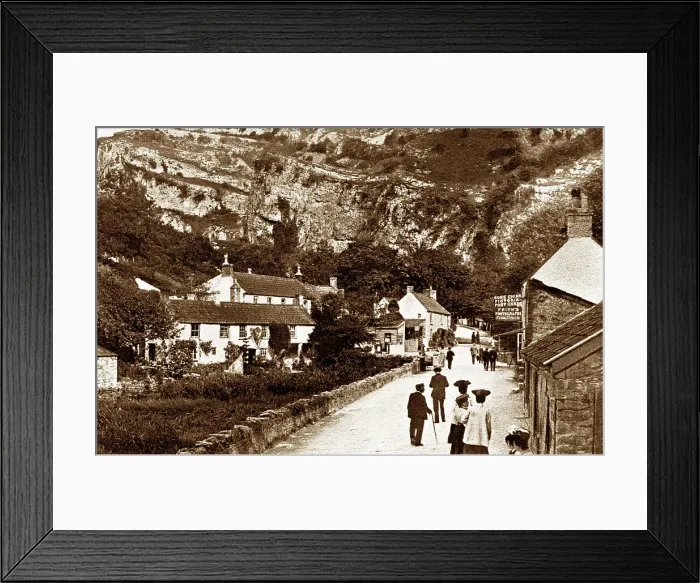 Framed Print : Cheddar Village early 1900s Framed Print : Cheddar Village early 1900s