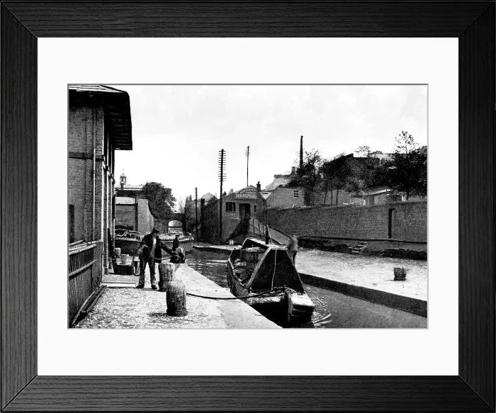 Framed Print : Canal locks, Chester early 1900's Framed Print : Canal locks, Chester early 1900's