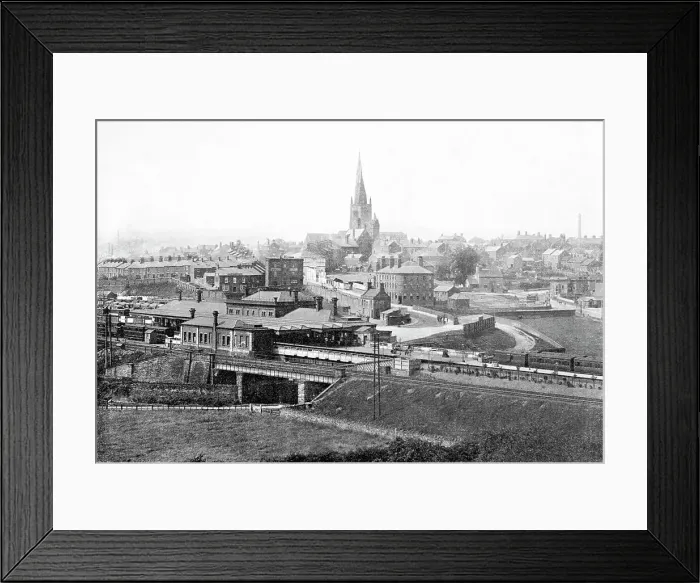 Framed Print : Chesterfield panorama early 1900's Framed Print : Chesterfield panorama early 1900's