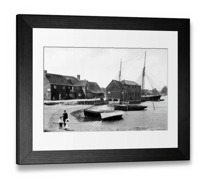 Framed Print : Dell Quay, Chichester early 1900's Framed Print : Dell Quay, Chichester early 1900's