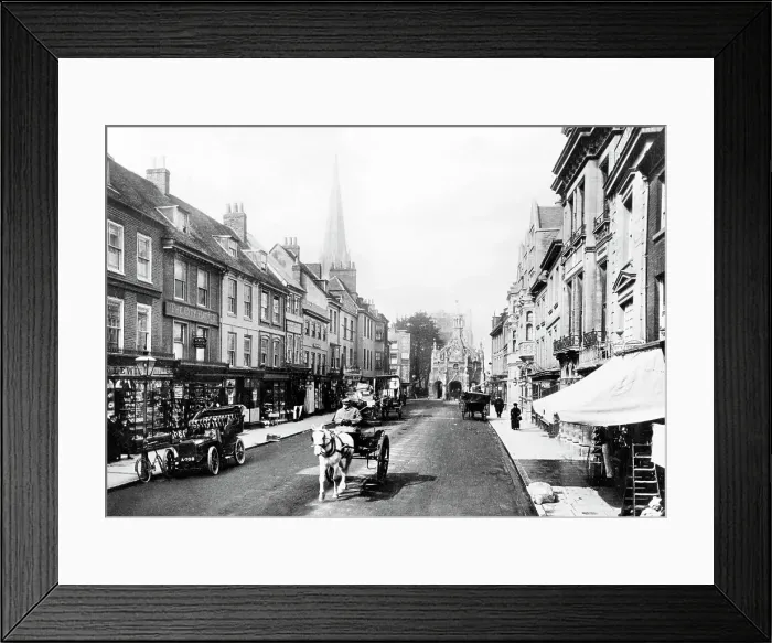 Framed Print : East Street, Chichester early 1900's Framed Print : East Street, Chichester early 1900's