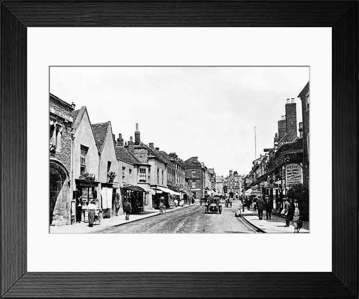Framed Print : Chichester South Street early 1900s Framed Print : Chichester South Street early 1900s