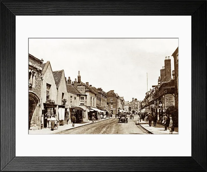 Framed Print : South Street, Chichester early 1900's Framed Print : South Street, Chichester early 1900's