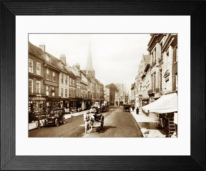 Framed Print : Chichester East Street early 1900s Framed Print : Chichester East Street early 1900s