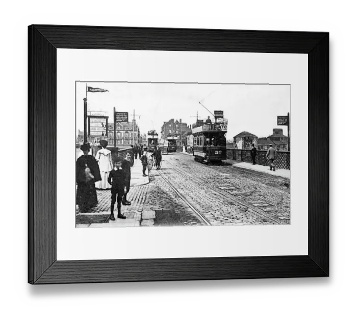 Framed Print : Clarence Bridge Newport, Monmouthshire early 1900's Framed Print : Clarence Bridge Newport, Monmouthshire early 1900's