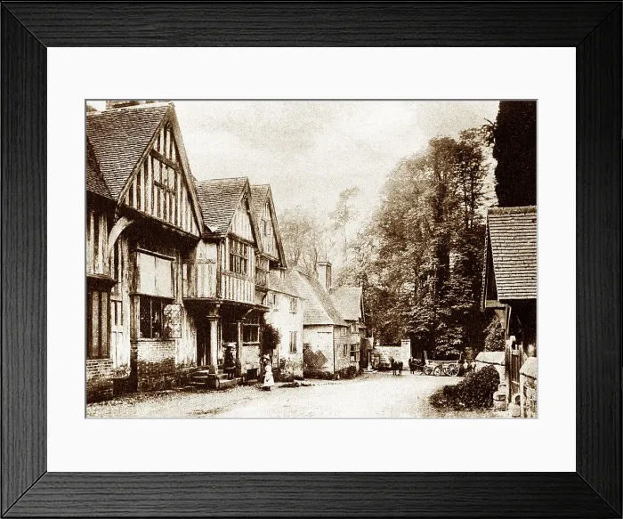 Framed Print : Chiddingstone near Tonbridge Victorian period Framed Print : Chiddingstone near Tonbridge Victorian period