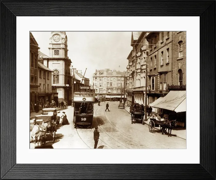 Framed Print : Newport High Street early 1900s Framed Print : Newport High Street early 1900s