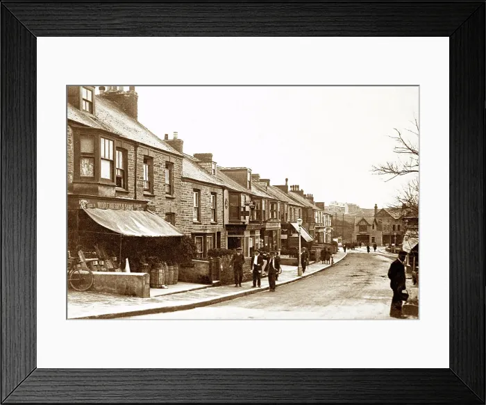 Framed Print : Newquay East Street early 1900s Framed Print : Newquay East Street early 1900s