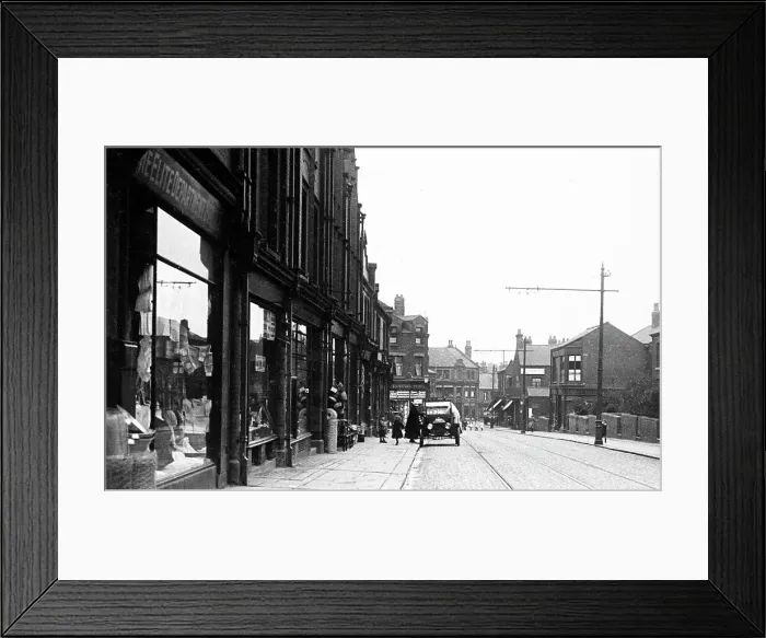 Framed Print : Normanton High Street probably 1920s Framed Print : Normanton High Street probably 1920s