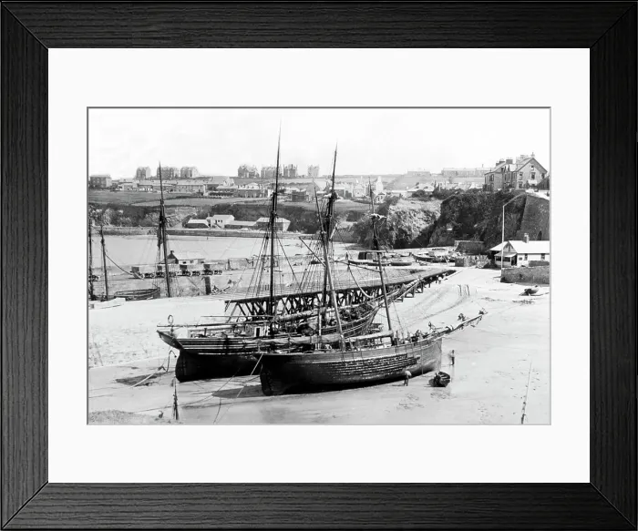 Framed Print : Newquay Harbour early 1900s Framed Print : Newquay Harbour early 1900s