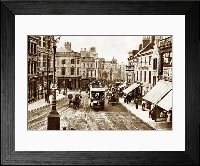 Framed Print : Derby St. Peter's Gate early 1900s Framed Print : Derby St. Peter's Gate early 1900s