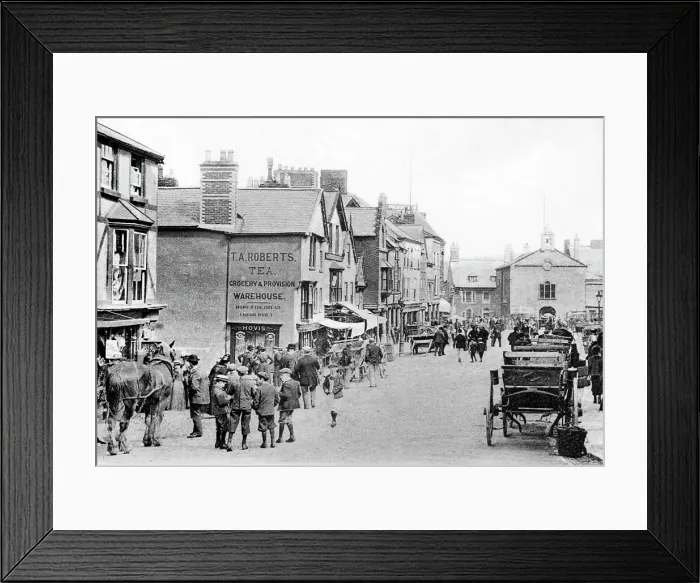 Framed Print : High Street, Denbigh early 1900's Framed Print : High Street, Denbigh early 1900's