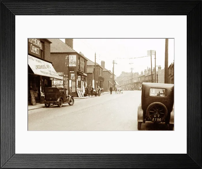 Framed Print : Doncaster Road, Denaby Main early 1900's Framed Print : Doncaster Road, Denaby Main early 1900's