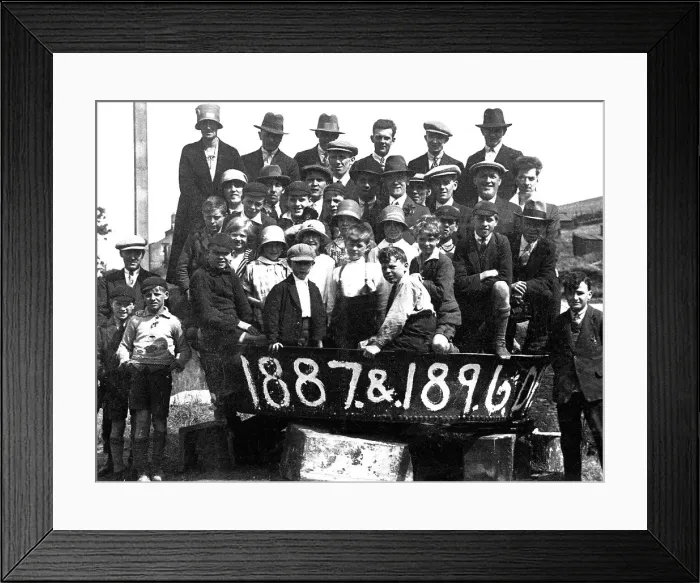Framed Print : The Pie Gathering, Denby Dale early 1900's Framed Print : The Pie Gathering, Denby Dale early 1900's