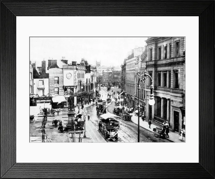 Framed Print : Market Place, Derby early 1900's Framed Print : Market Place, Derby early 1900's