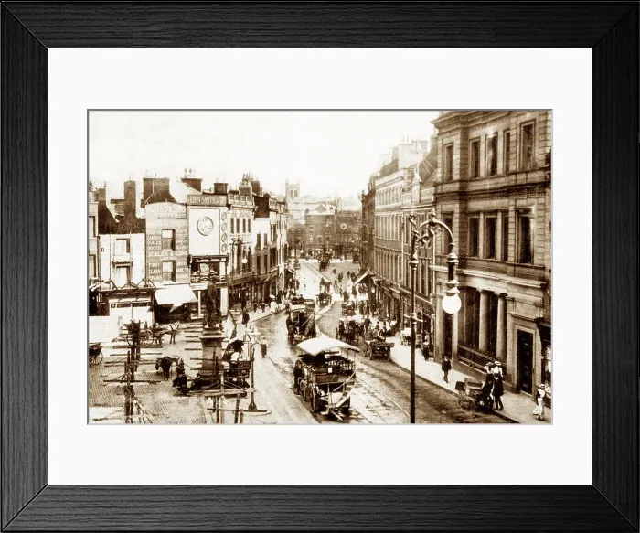Framed Print : Derby Market Place early 1900s Framed Print : Derby Market Place early 1900s