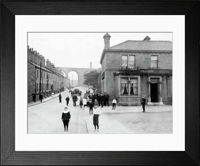 Framed Print : High Street, Denby Dale early 1900's Framed Print : High Street, Denby Dale early 1900's