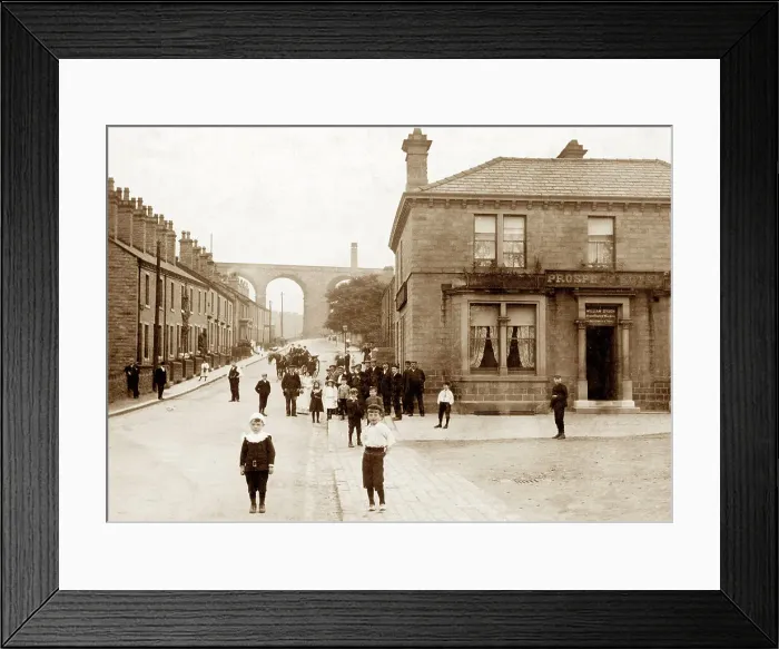 Framed Print : Denby Dale High Street early 1900s Framed Print : Denby Dale High Street early 1900s