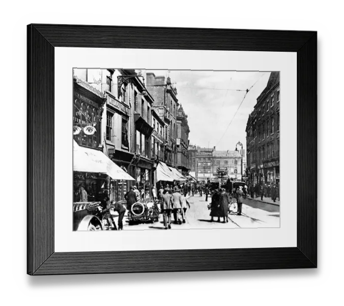 Framed Print : Cornmarket, Derby early 1900's Framed Print : Cornmarket, Derby early 1900's