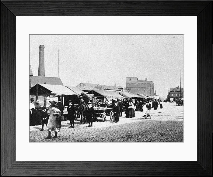 Framed Print : The Morledge, Derby early 1900's Framed Print : The Morledge, Derby early 1900's