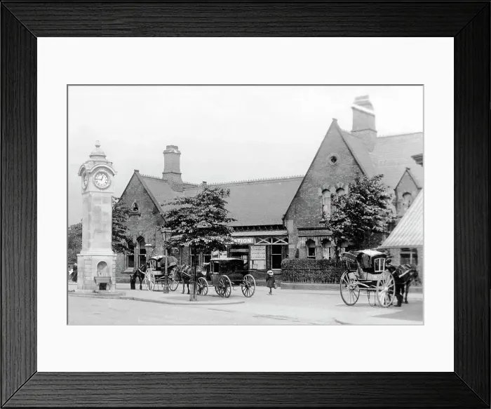 Framed Print : Railway Station, Didsbury early 1900's Framed Print : Railway Station, Didsbury early 1900's