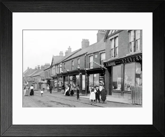 Framed Print : Laughton Road, Dinnington early 1900's Framed Print : Laughton Road, Dinnington early 1900's