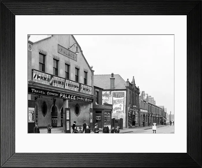 Framed Print : Palace Cinema Laughton Road, Dinnington early 1900's Framed Print : Palace Cinema Laughton Road, Dinnington early 1900's