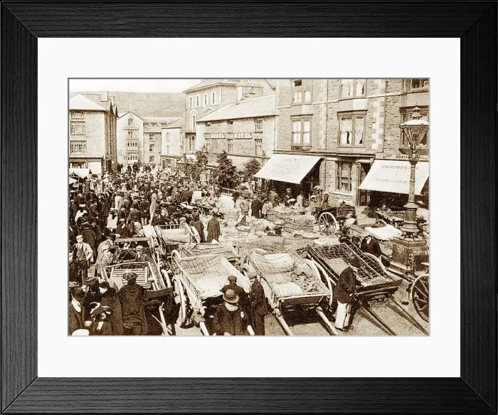 Framed Print : Dolgellau Fair early 1900s Framed Print : Dolgellau Fair early 1900s