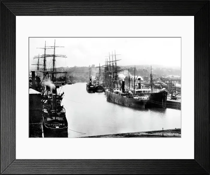 Framed Print : The Dock, Penarth early 1900's Framed Print : The Dock, Penarth early 1900's