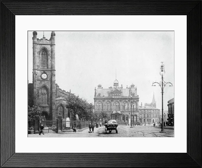 Framed Print : Pendleton Town Hall early 1900s Framed Print : Pendleton Town Hall early 1900s