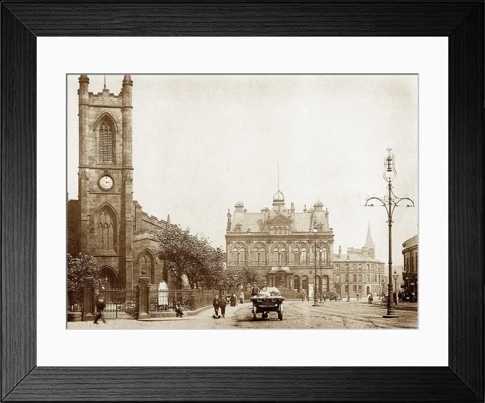 Framed Print : Town Hall, Pendleton early 1900's Framed Print : Town Hall, Pendleton early 1900's