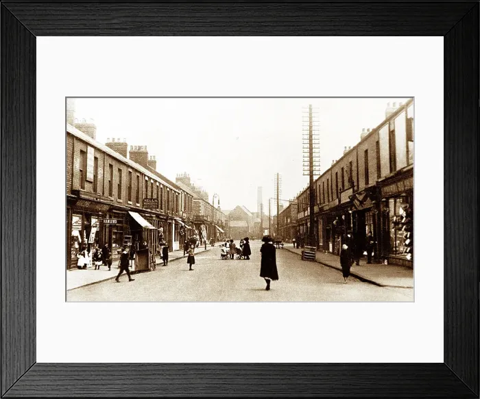Framed Print : Hebburn Carr Street early 1900s Framed Print : Hebburn Carr Street early 1900s