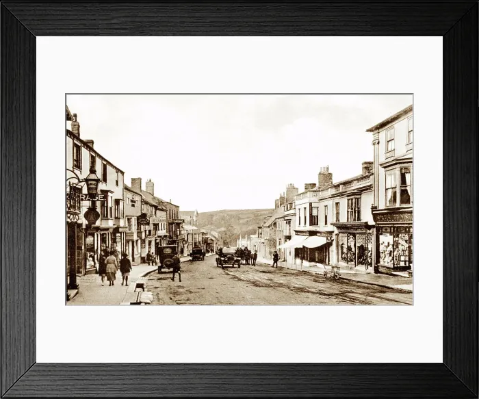Framed Print : Coinage Hall Street, Helston early 1900's Framed Print : Coinage Hall Street, Helston early 1900's