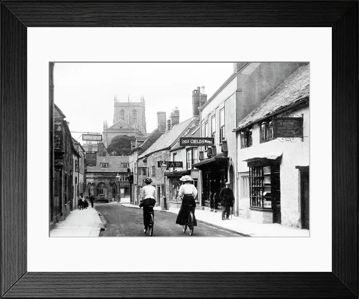 Framed Print : Sherborne Long Street early 1900s Framed Print : Sherborne Long Street early 1900s