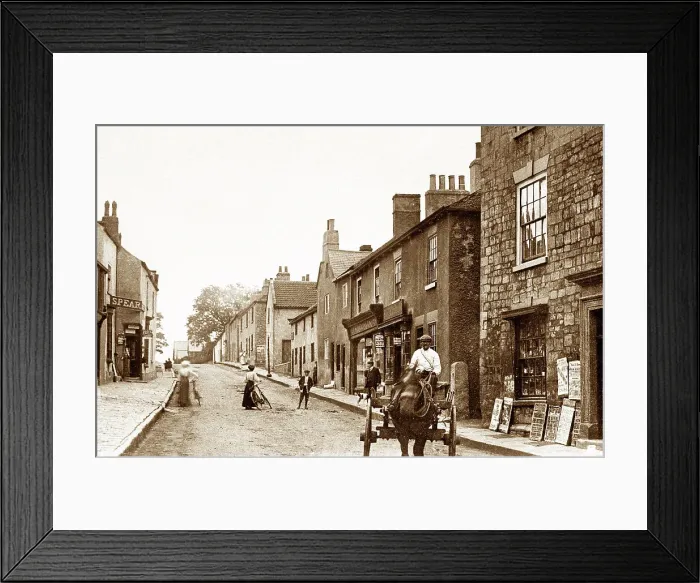 Framed Print : Sherburn in Elmet High Street early 1900s Framed Print : Sherburn in Elmet High Street early 1900s