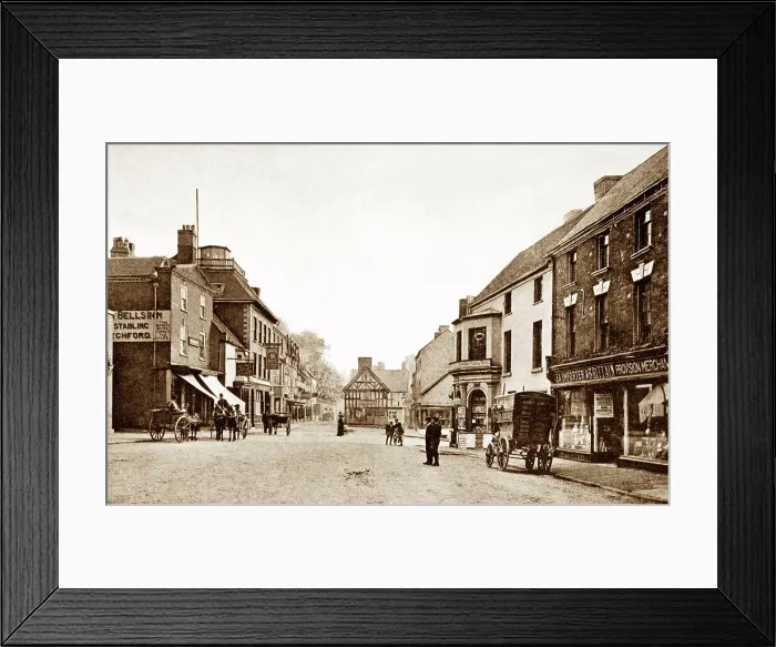 Framed Print : Market Place, Shifnal early 1900's Framed Print : Market Place, Shifnal early 1900's
